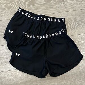 Under Armour Black Athletic Shorts with Moisture-Wicking Fabric
